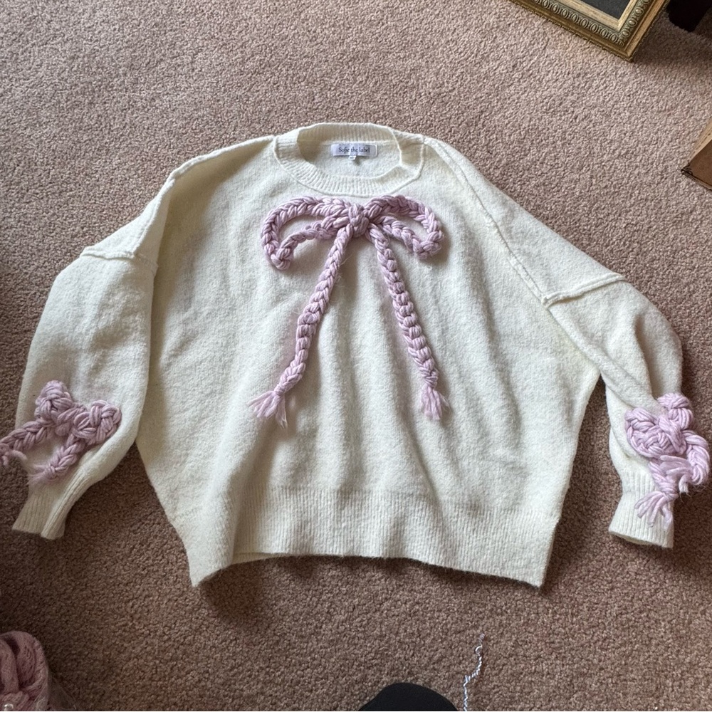 Sofia the label bow rope sweater - Picture 2 of 5